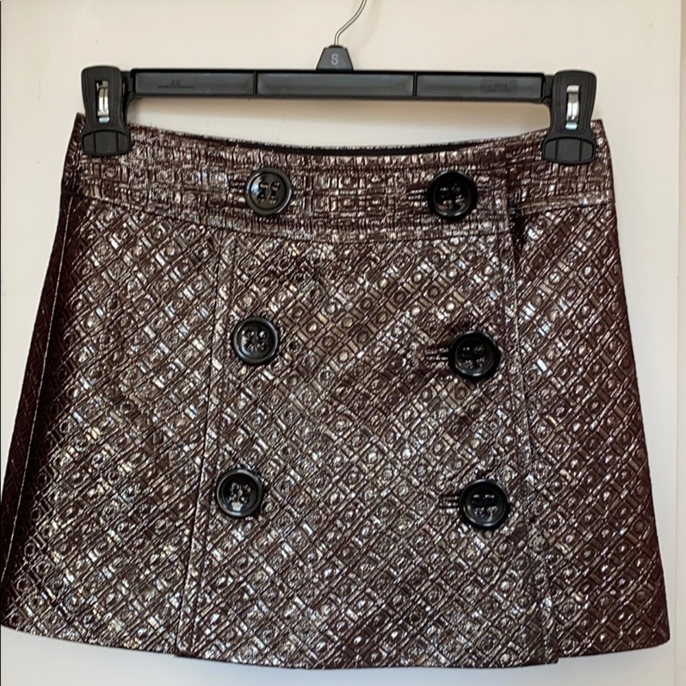 Express Grey Metallic Skirt